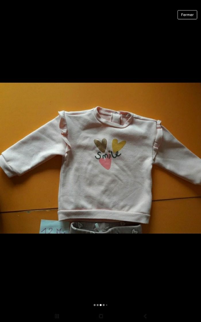 Ensemble douillet fille 12mois - photo numéro 3