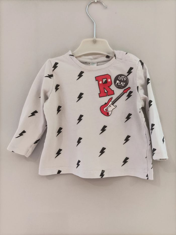 t-shirt manches longues tex blanc 18mois