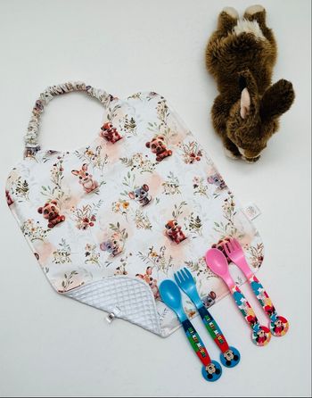 Bavoir élastique 36X30 petits animaux
