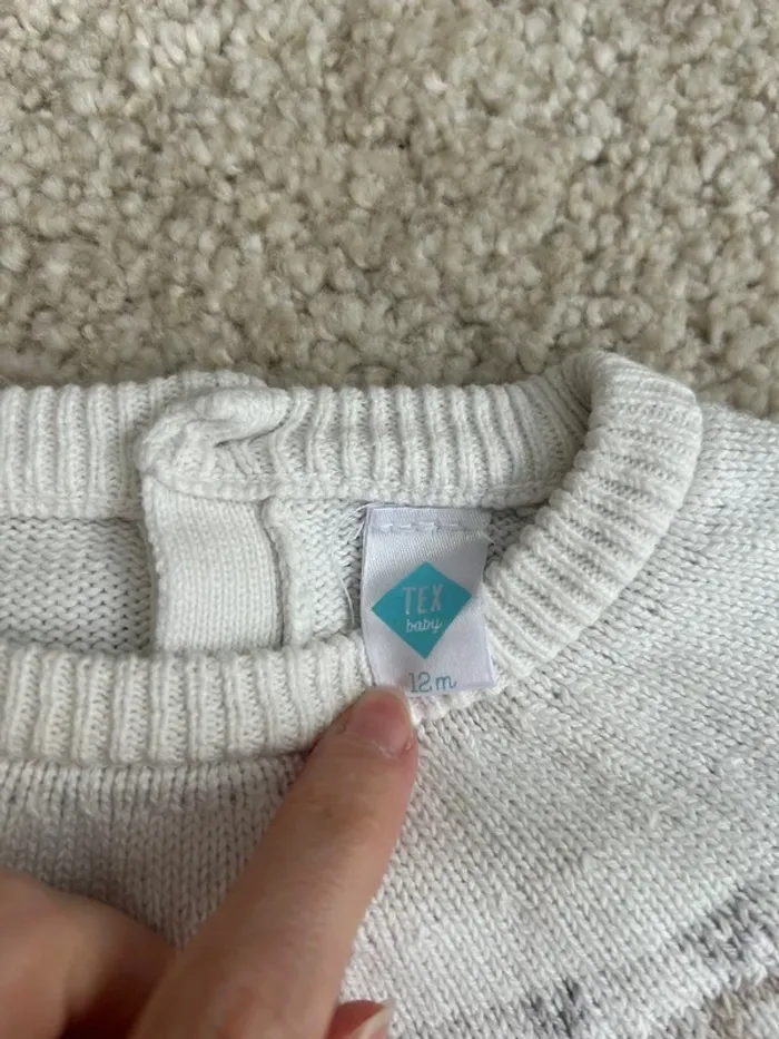 Pull en maille ourson mixte - 12 mois - Tex - photo numéro 2