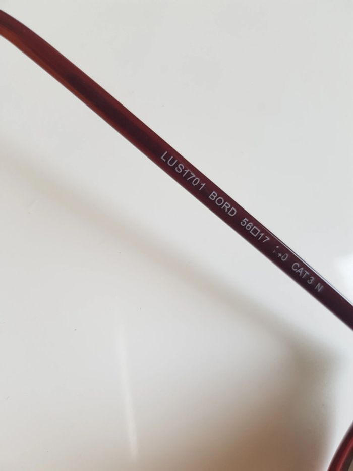 Monture de lunettes de soleil brun rouge - photo numéro 8