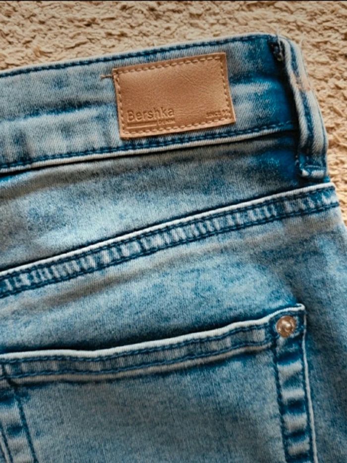 Jean skinny bleu effet neige Bershka XS 34 - photo numéro 11