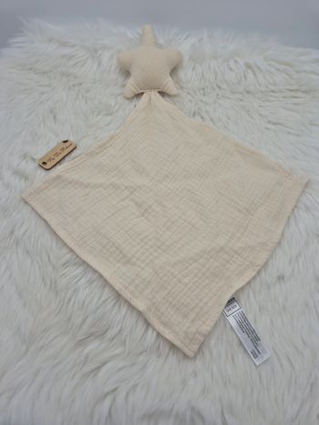 Doudou plat lange étoile Zeeman Beige Écru 