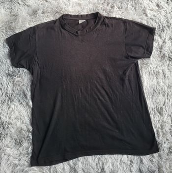 T-shirt Noir Zeeman 100% Coton – Taille M – Petit Prix / Idéal Complément de Lot