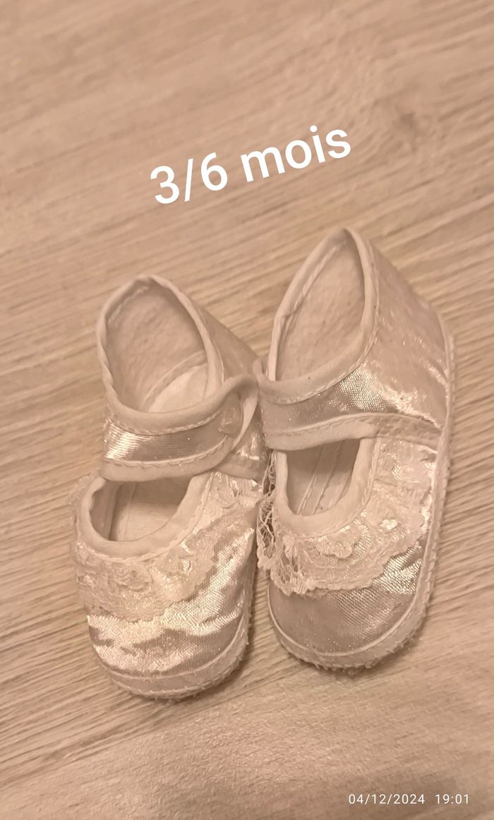 Chausson baptême 3 /6 mois