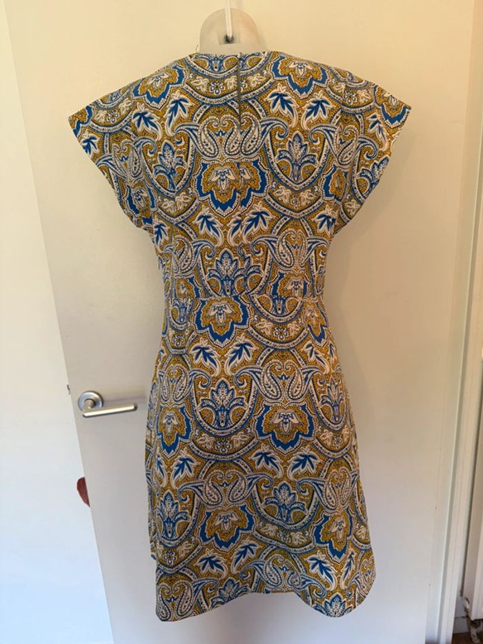 Robe courte mango bleue jaune et blanche - photo numéro 5