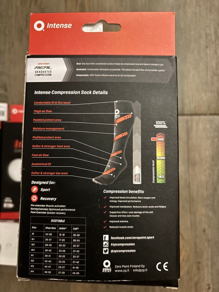 Chaussettes de running triathlon Zero Point Intense – Taille M – Couleur orange – Neuf  ni - photo numéro 7