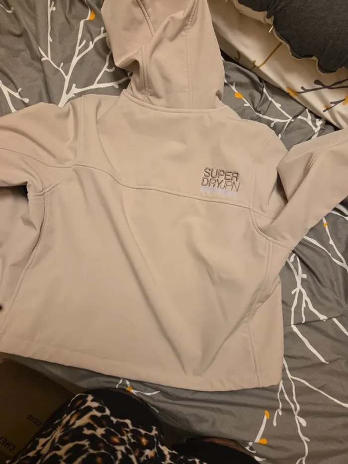Veste de sport superdry beige - photo numéro 4