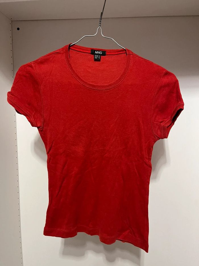 Teeshirt rouge uni MNG Taille S