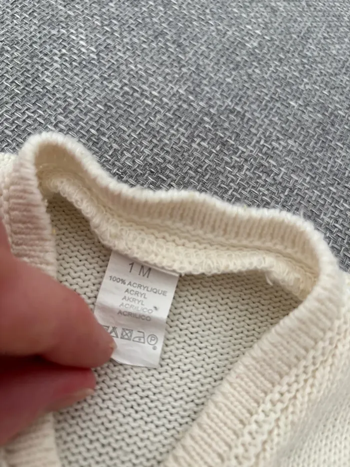 Gilet en laine taille 1 mois - photo numéro 2