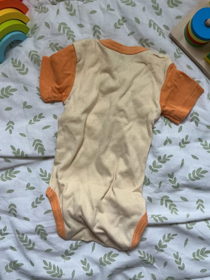 body manches courtes orange et jaune 6 mois tex - photo numéro 6