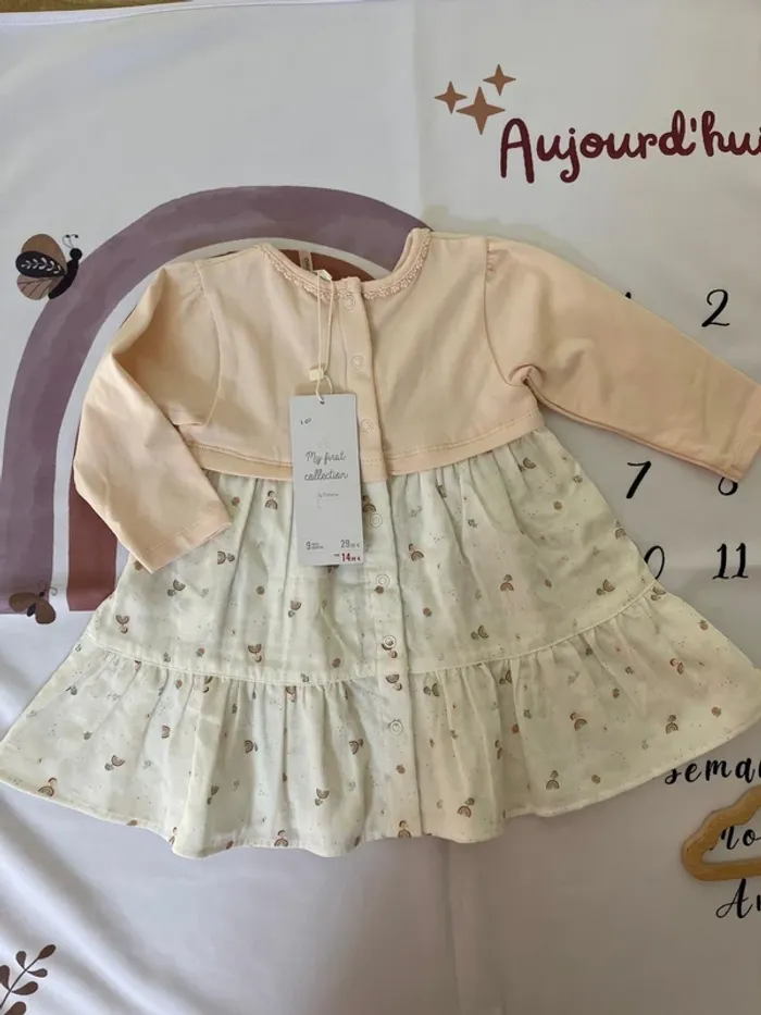 Robe mi-saison bébé fille – 9 mois / 71 cm – Orchestra 🌈 - photo numéro 2