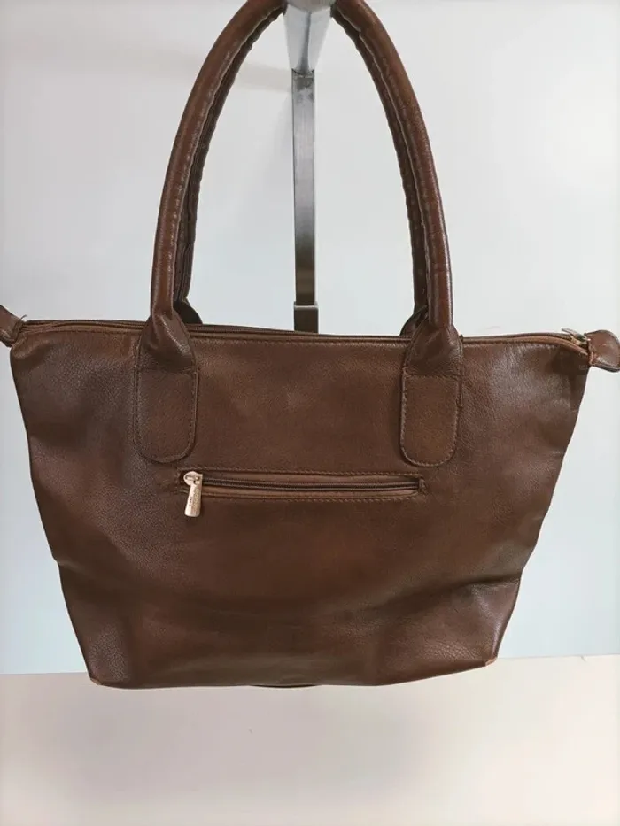 Sac à main Rodier marron avec détails dorés - photo numéro 2