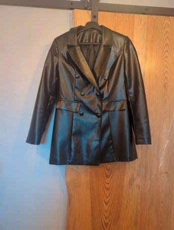 Blazer simili cuir 