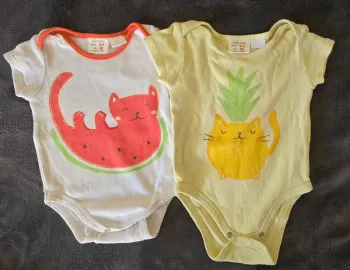 Lot de 2 bodies MC 3/6mois Zara Baby
