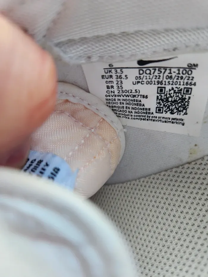 Nike blazer low Taille 36,5 neuves blanc orange bronze - photo numéro 7