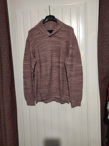 Pull fin jules taille M lie de vin chiné