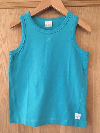 Tee-shirt sans manche garçon Zara bleu turquoise