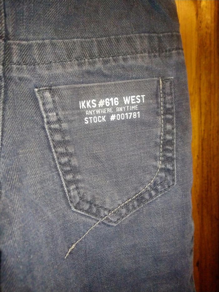 Jean noir et gris IKKS 12 mois doublé - photo numéro 9