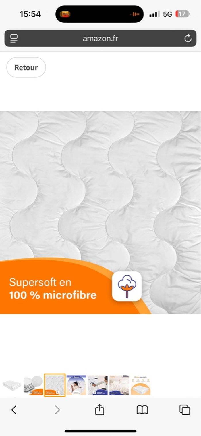 Pack Couette et housse de couette Emma 155x220 avec une taie d’oreiller 80x40 - photo numéro 7