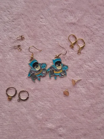 đŠ Boucles dâoreilles Batman + attaches au choix