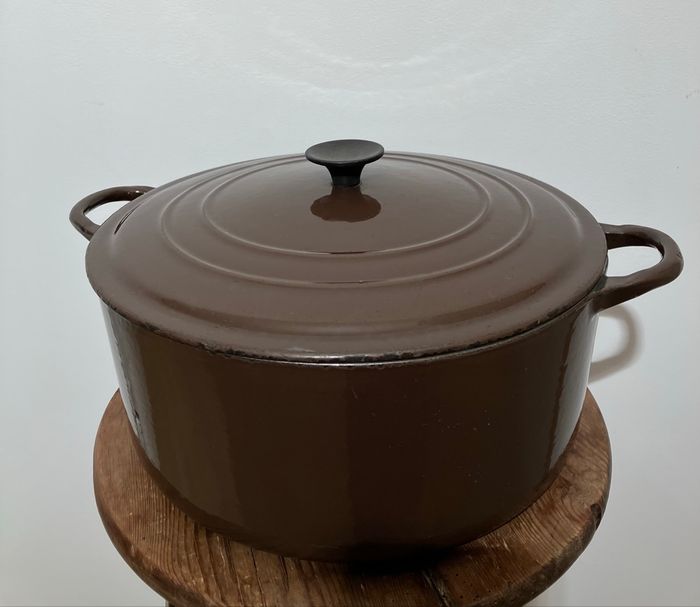 Vintage-Cocotte en fonte marron-Le Creuset