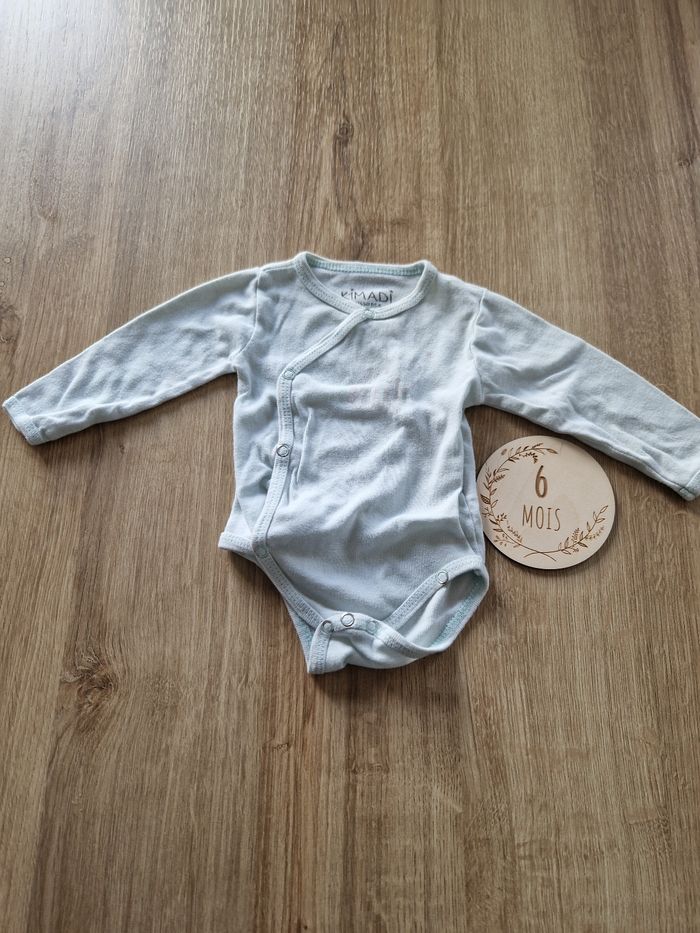 Body Cache-Cœur Kimadi 6 Mois - Vert d'Eau "Une Douce Nuit"