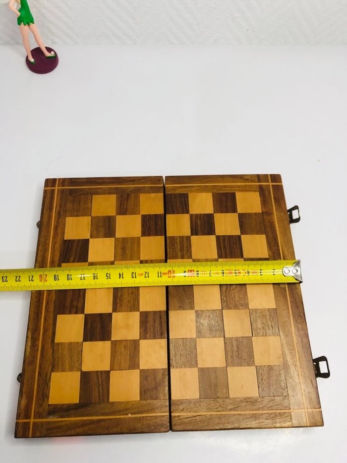 Plateau échiquier pliable de voyage en bois (sans les pions) - photo numéro 7
