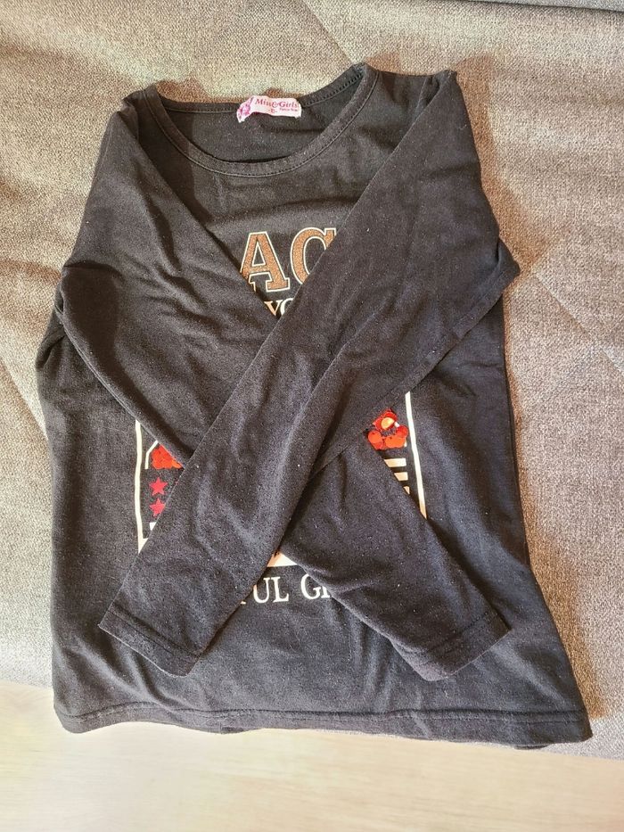 Tee-shirt avec des Sequins réversibles miss et girl taille 10 occasion - photo numéro 3