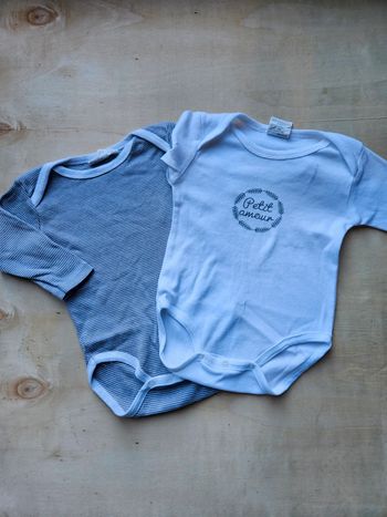 Lot de 2 bodies taille 6 mois