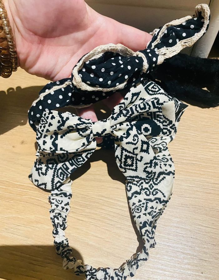 Lot de 2 bandeaux à Nœud pour cheveux + 1 offert - photo numéro 10