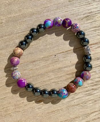 Bracelet en jaspe et hématite