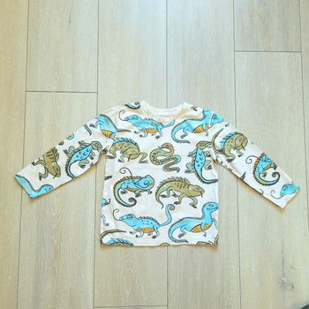 Maillot manche longue crème  à motif. Garçon  3/4ans. Marque H&M