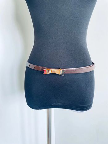 🎀 Ceinture Fine.femme.Marron. Noeud. Taille 94 cm. 36/40.