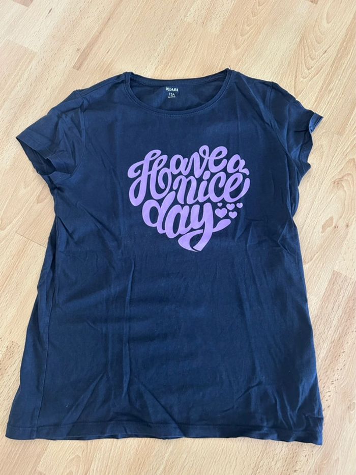 Tee-shirt violet 12 ans Kiabi