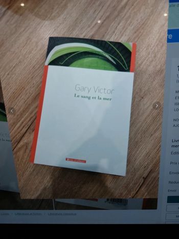 Livre gary Victor le sang et la mer en parfait état