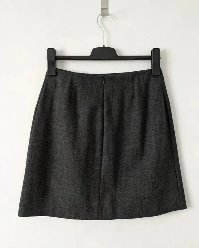 Mini-jupe brodée grise - Kenzo Jungle - taille 36 - photo numéro 4