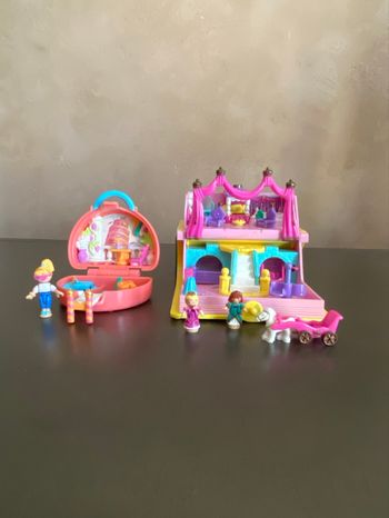 Polly pocket le lot livre princess palace et la valise italian holiday vintage