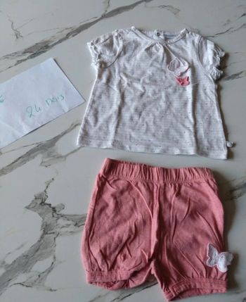 Ensemble t shirt short nookies 18 mois