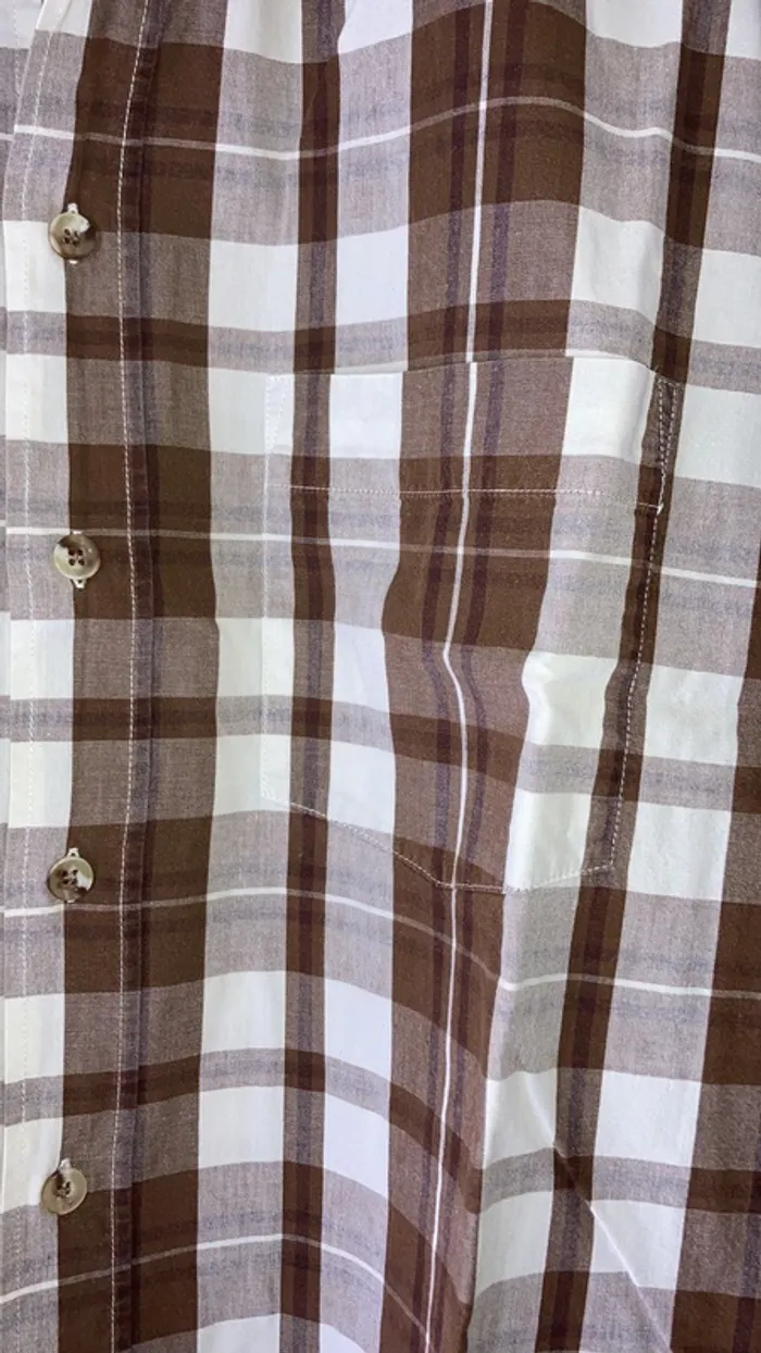 Chemise homme manches longues à carreaux marrons L 3 Suisses - photo numéro 3