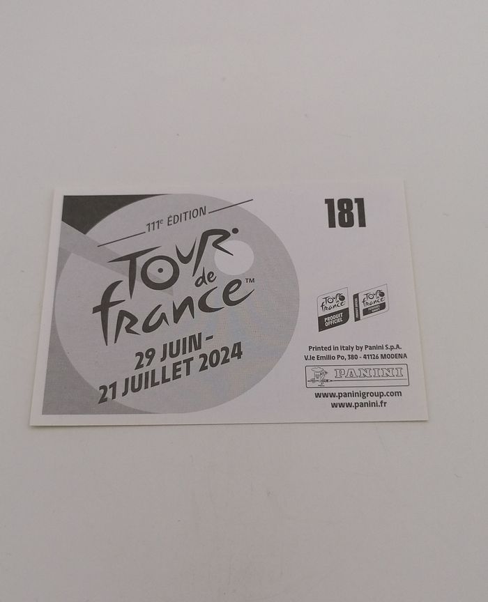 Panini sticker Tour de France 2024 n° 181. - photo numéro 3