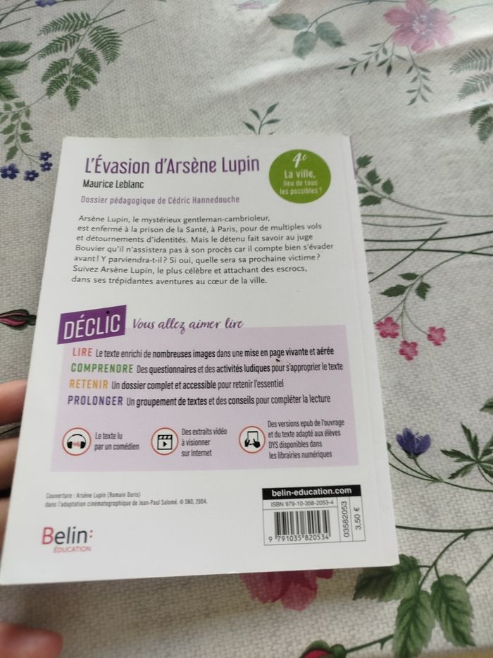 Livre l'évasion d'Arsène Lupin - photo numéro 2