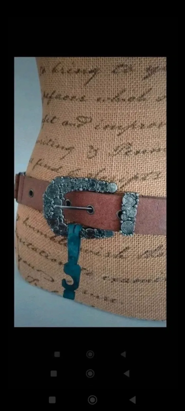 Ceinture marron trois rangs 90 cm femme - photo numéro 10