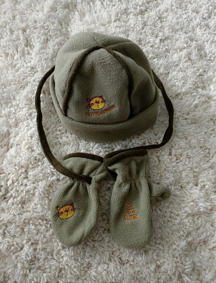 Ensemble bonnet et moufles the cats story en 3/4 ans - photo numéro 2