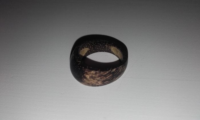 Bague bois foncé coco - photo numéro 3
