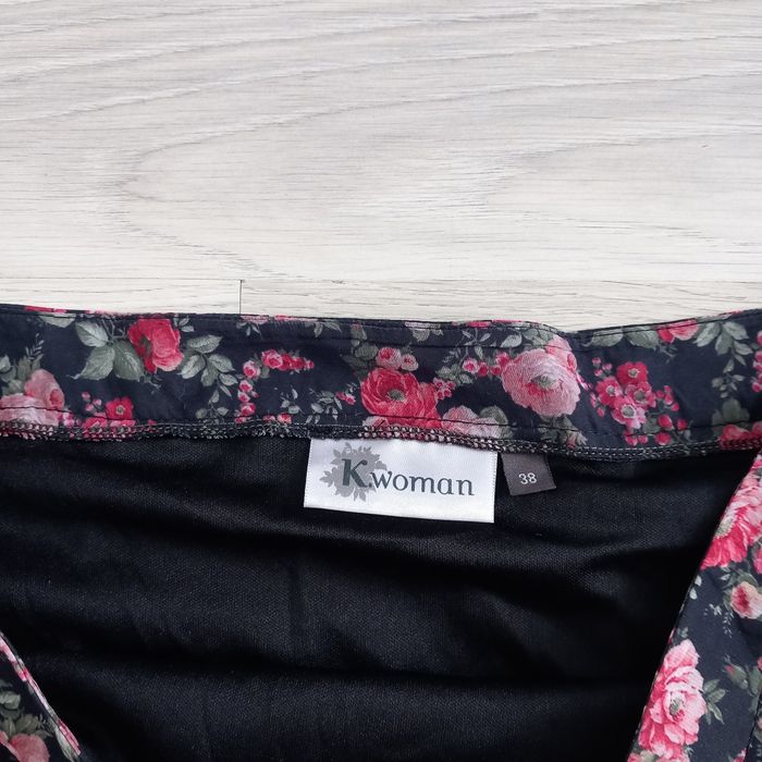 Jupe évasée à motifs à fleurs KWoman taille 38 - photo numéro 2