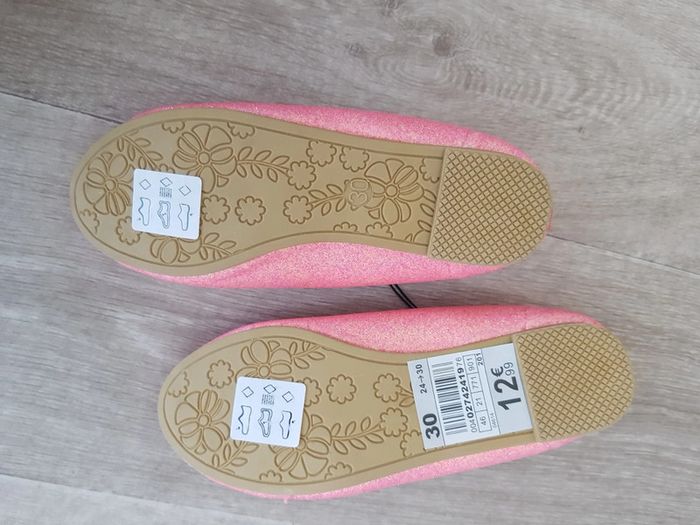 Ballerines roses pailletées taille 30 - neuves - photo numéro 5