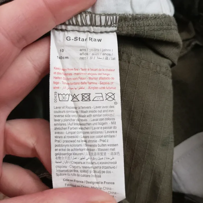 Short G Star Raw taille 10 ans - photo numéro 4