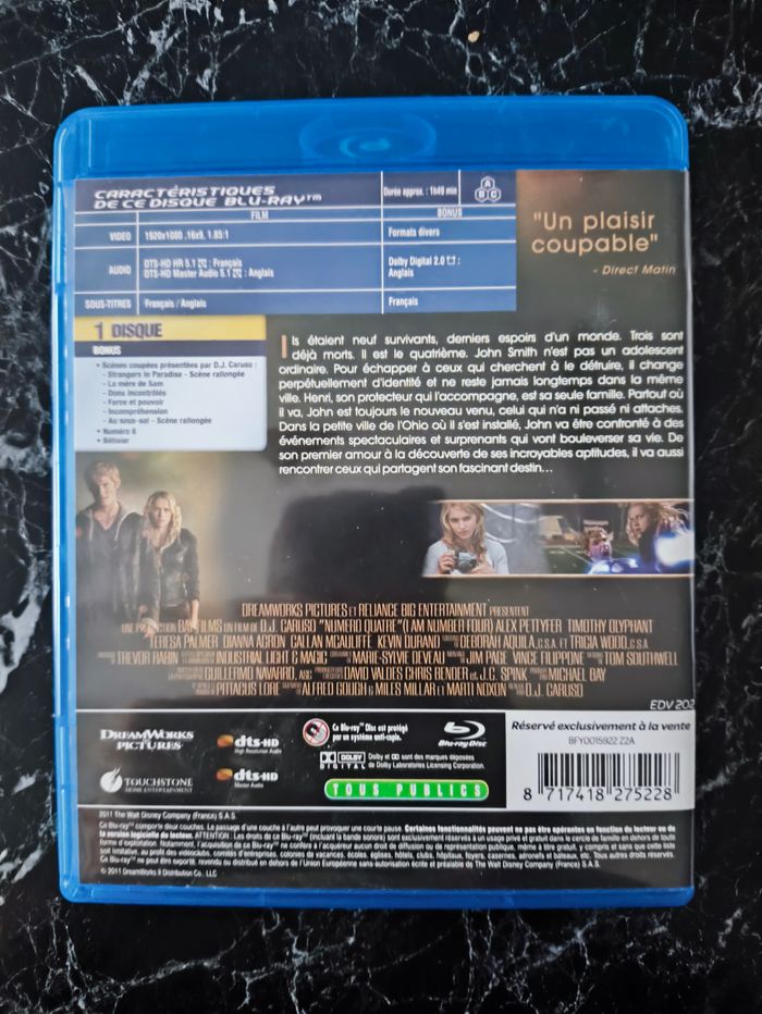 Numéro Quatre en Blu-ray - photo numéro 2