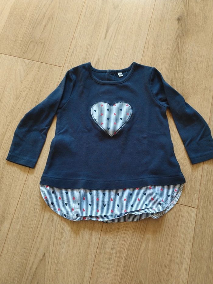 T-shirt tunique fille 18 mois
